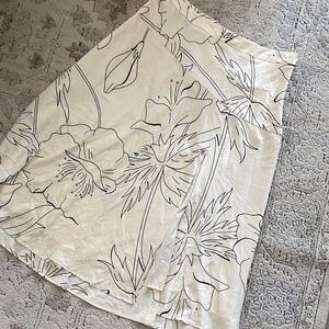 Floral Print Cream Skirt Banana Republic